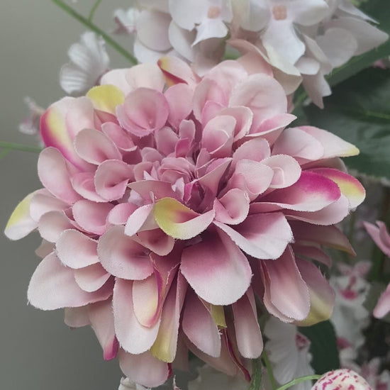 Kunstboeket Sweet oud roze / wit